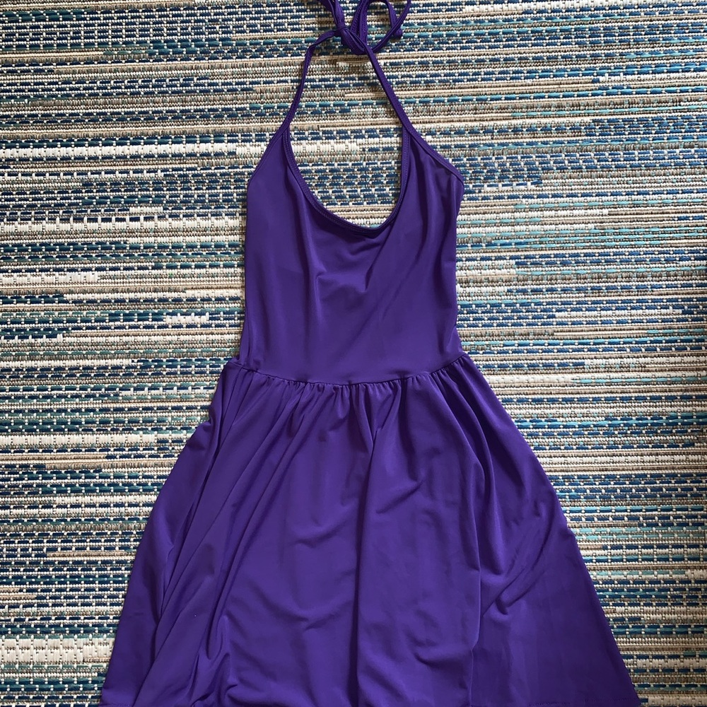 American Apparel purple skater dress